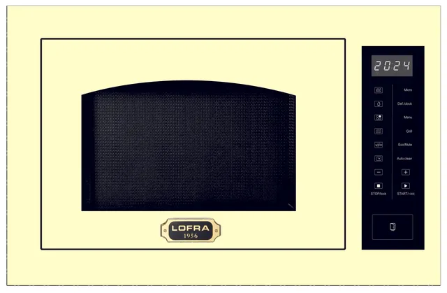 lofra-fmrbi6t25me-o-micro-ondes-grill-ivoire-25-l-laiton image 1