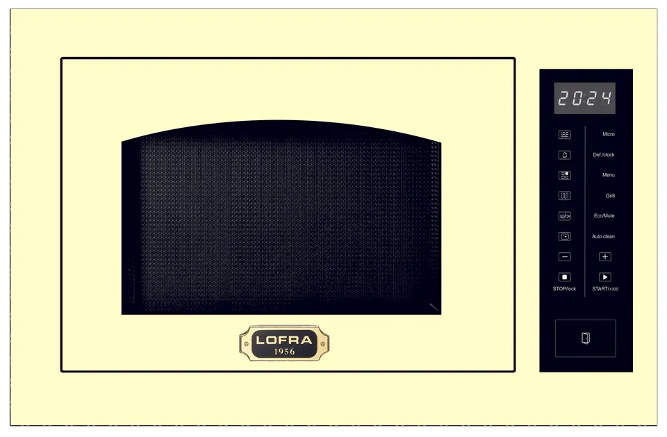 lofra-fmrbi6t25me-o-micro-ondes-grill-ivoire-25-l-laiton image 1