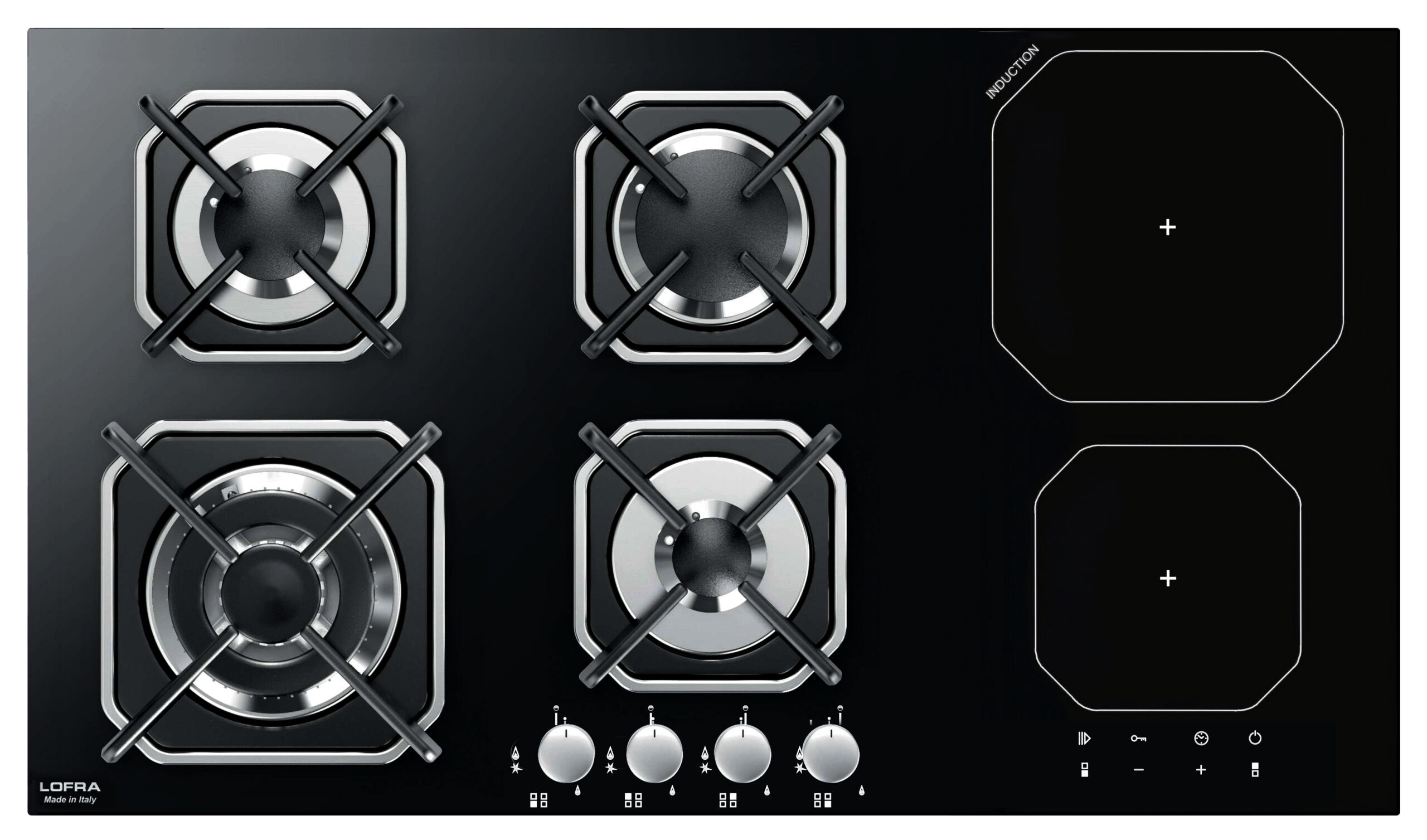 lofra-hgn9g2i-plaque-mixte-gaz-induction-90-cm image 1