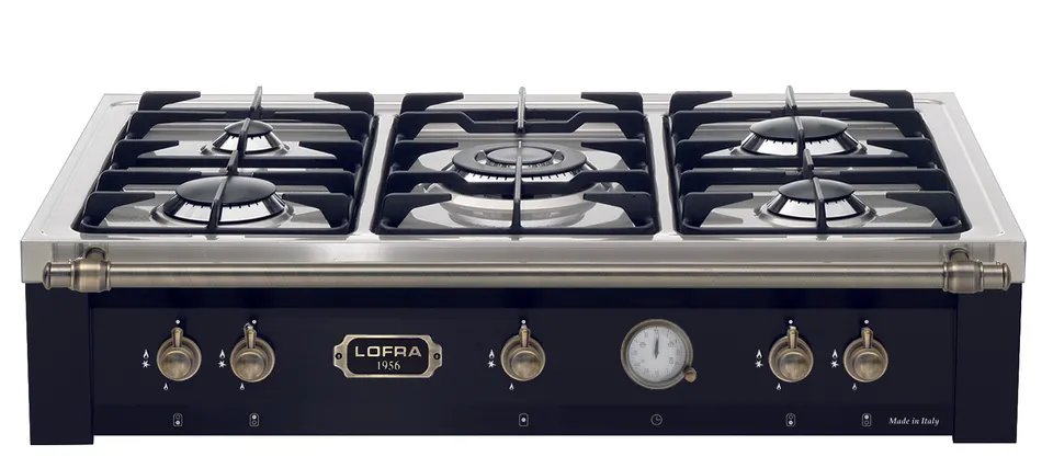 lofra-dolcevita-trnm96-5-table-cuisson-noir-bronze-120cm image 1