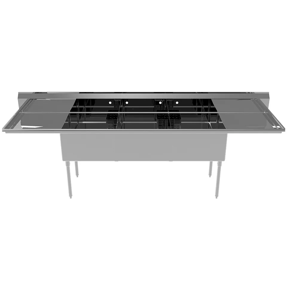 mixrite-ss2424f32d24-plonge-3-bacs-inox-gouttoirs image 1