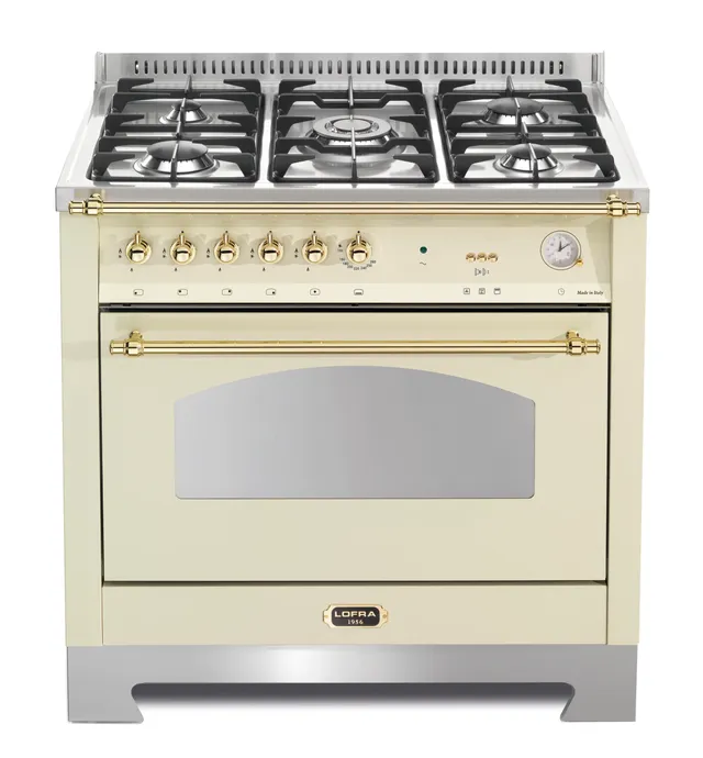 lofra-dolcevita-rbig96gvgt-ci-cuisini-re-ivoire-laiton-4-feux-gaz image 1