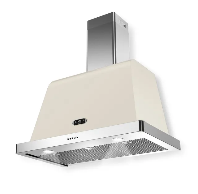 lofra-dolcevita-90-hotte-avorio-chrome-90-cm-800-m3-h image 1