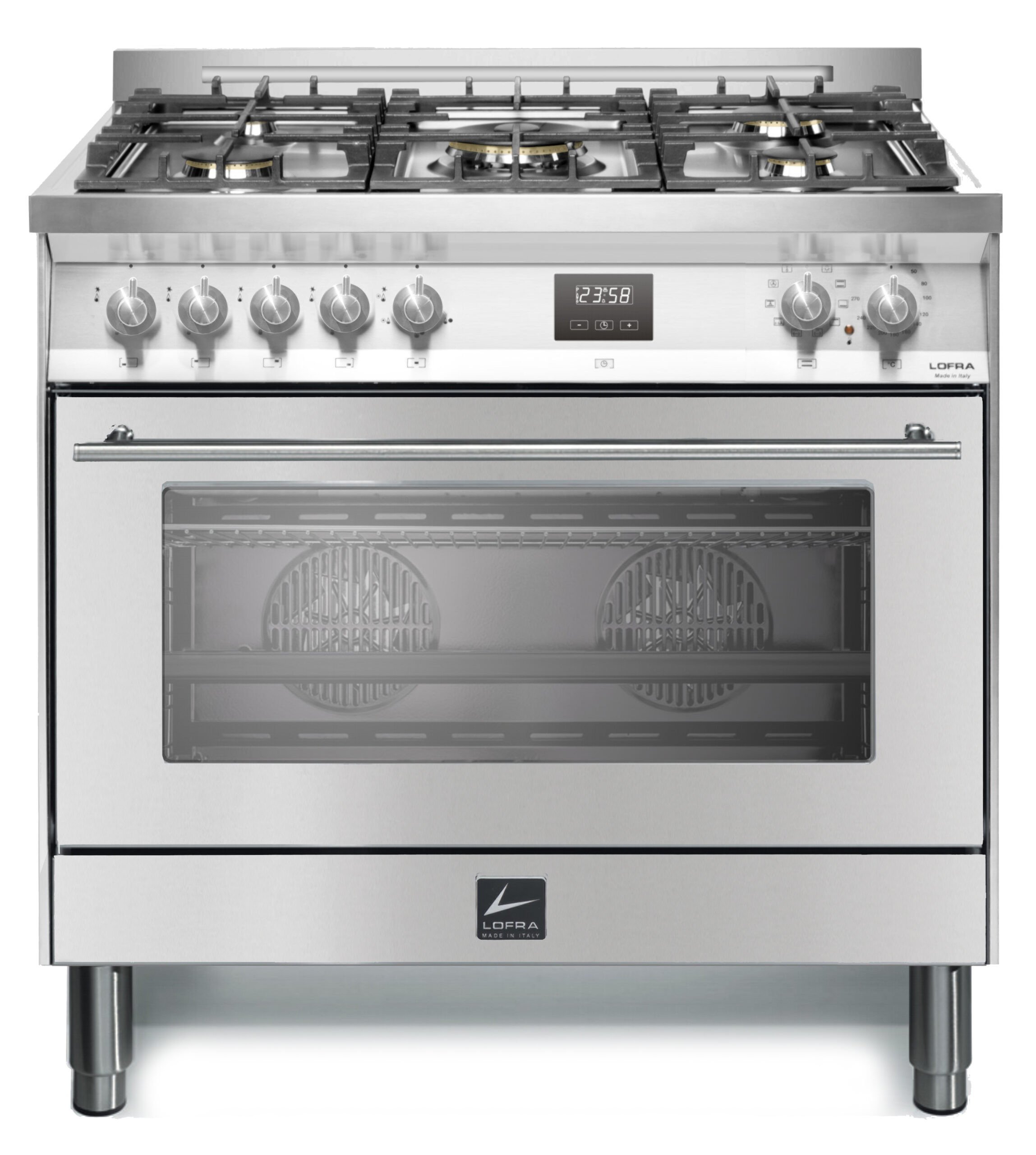lofra-venezia-pg96-cuisini-re-gaz-90-cm-inox-5-feux-130l image 1