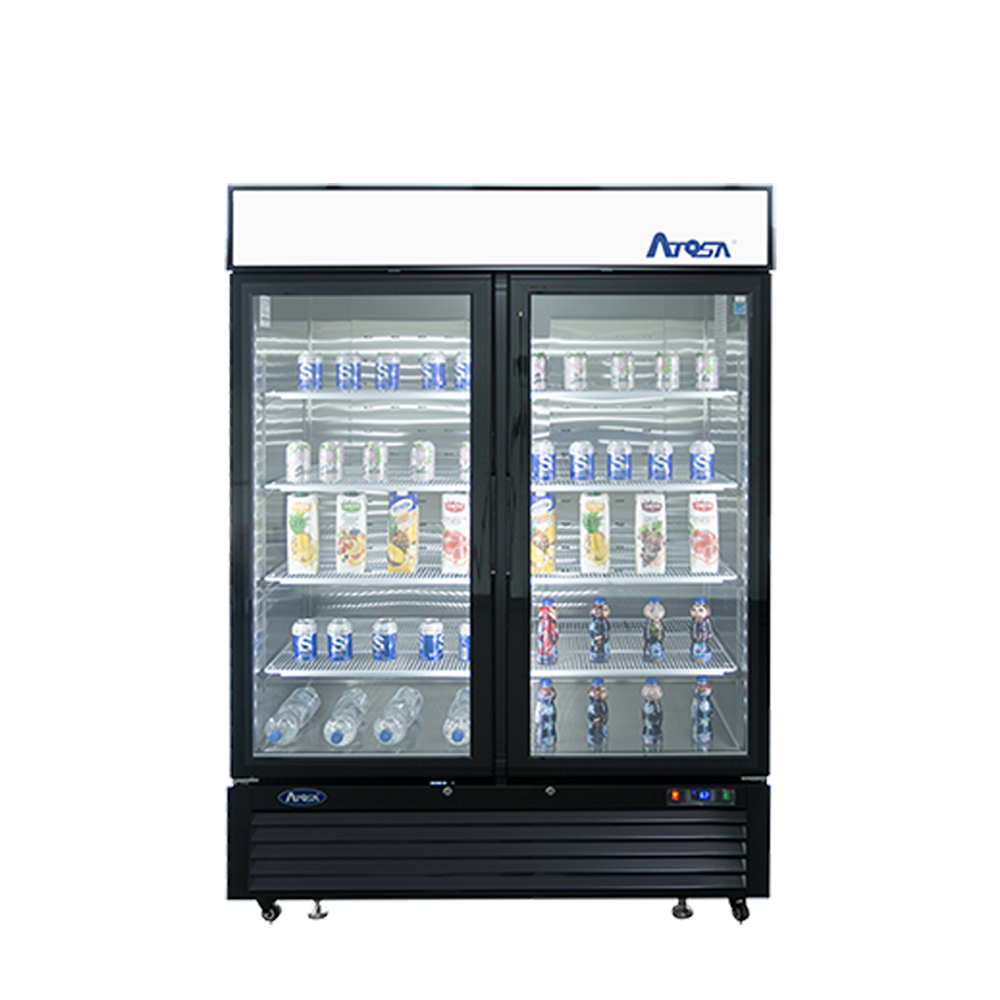 atosa-mcf8723gr-vitrine-r-frig-r-e-2-portes-noire-led image 1