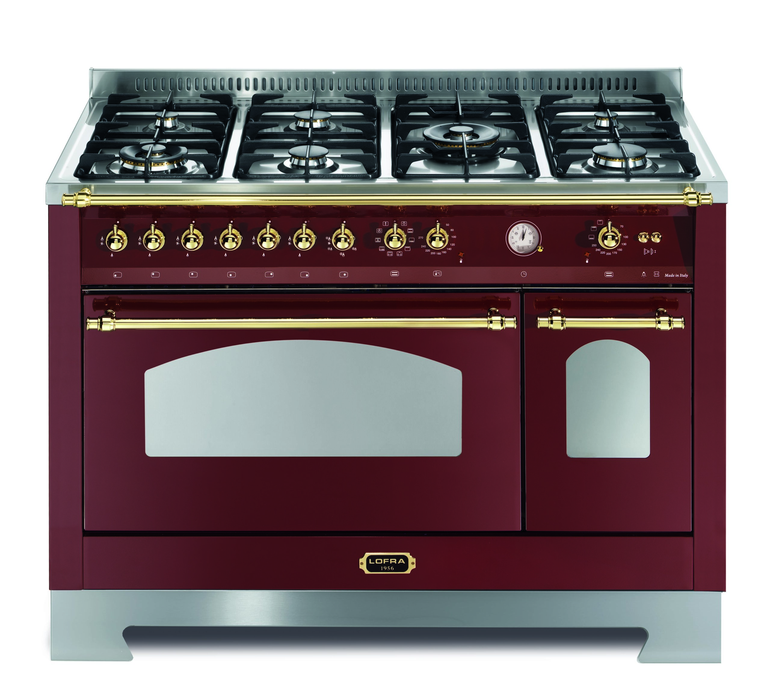 lofra-dolcevita-rr126smfet-cuisini-re-120-cm-rouge-laiton-5-feux image 1