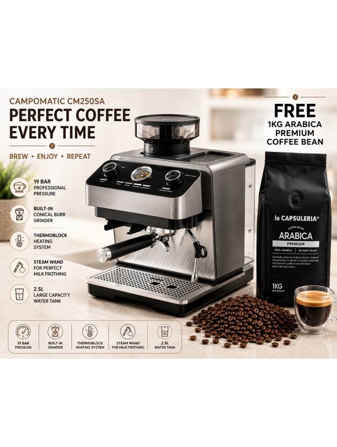 campomatic-cm250sa-machine-expresso-semi-automatique-19-bars image 2