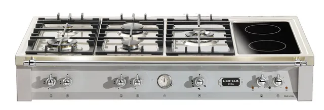 lofra-dolcevita-trs126-5c-plaque-mixte-chrome-120-cm image 1