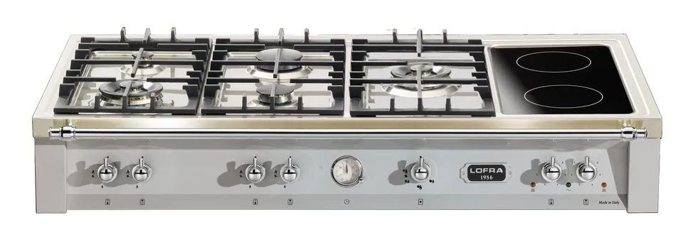 lofra-dolcevita-trs126-5c-plaque-mixte-chrome-120-cm image 1