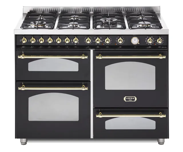lofra-dolcevita-rnm126smfet-cuisini-re-120-cm-noir-mat-laiton image 1