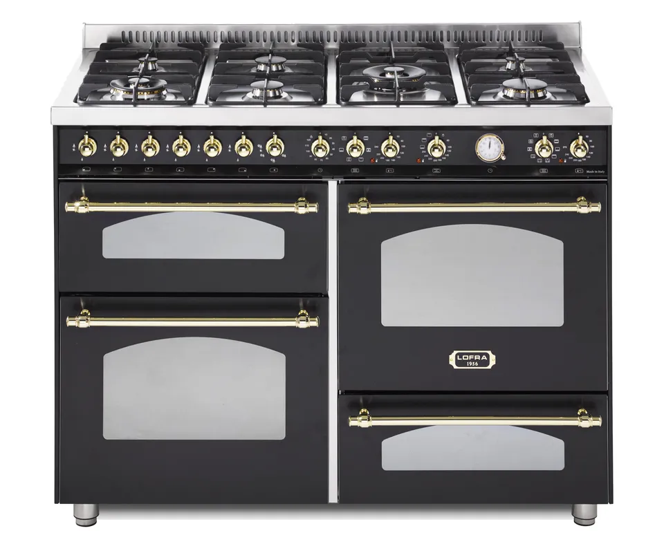 lofra-dolcevita-rnm126smfet-cuisini-re-120-cm-noir-mat-laiton image 1