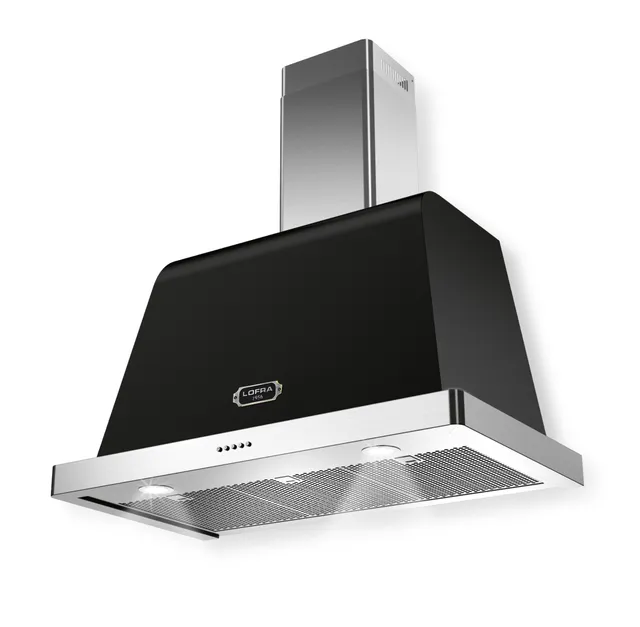 lofra-dolcevita-hotte-90-cm-noir-mat-chrome-800-m-h image 1