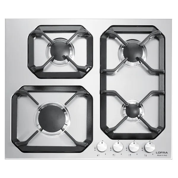 lofra-hls6m0-plaque-gaz-60-cm-inox-3-feux-triple-couronne image 1