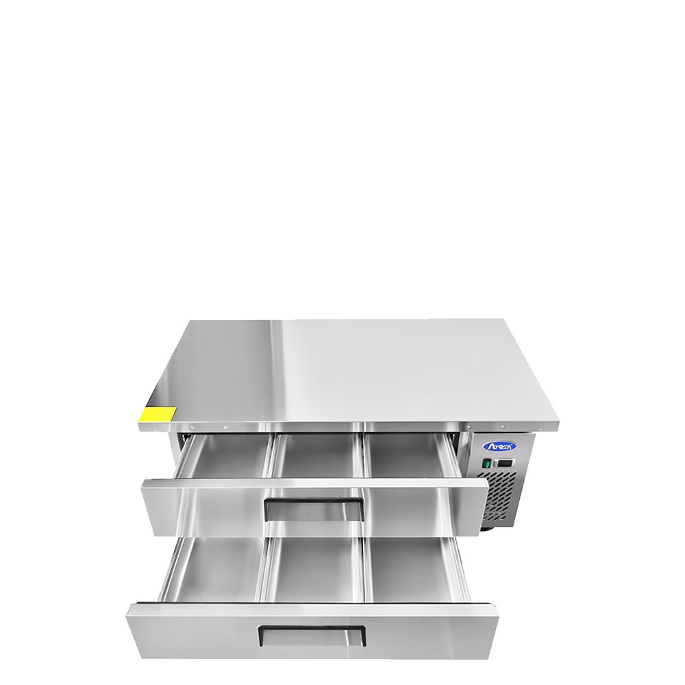 atosa-mgf8451gr-socle-r-frig-r-2-tiroirs-132-cm image 2