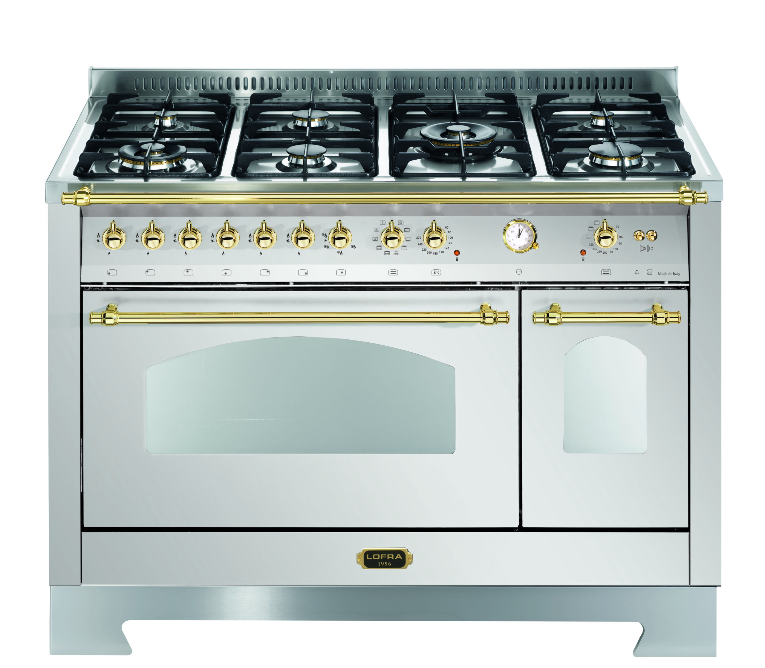 lofra-dolcevita-rsd126-cuisini-re-gaz-120-cm-inox-laiton image 1