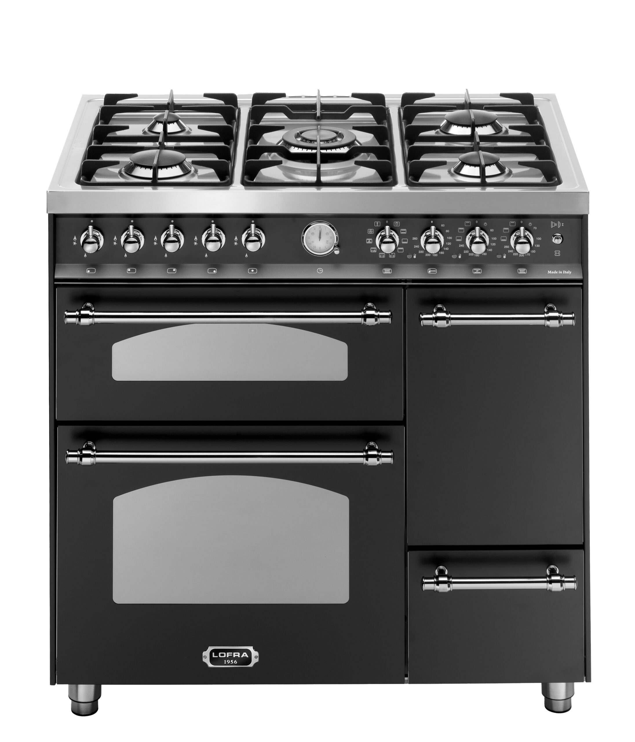 lofra-dolcevita-rnmt96mf2et-cif-cuisini-re-gaz-noir-mat image 1
