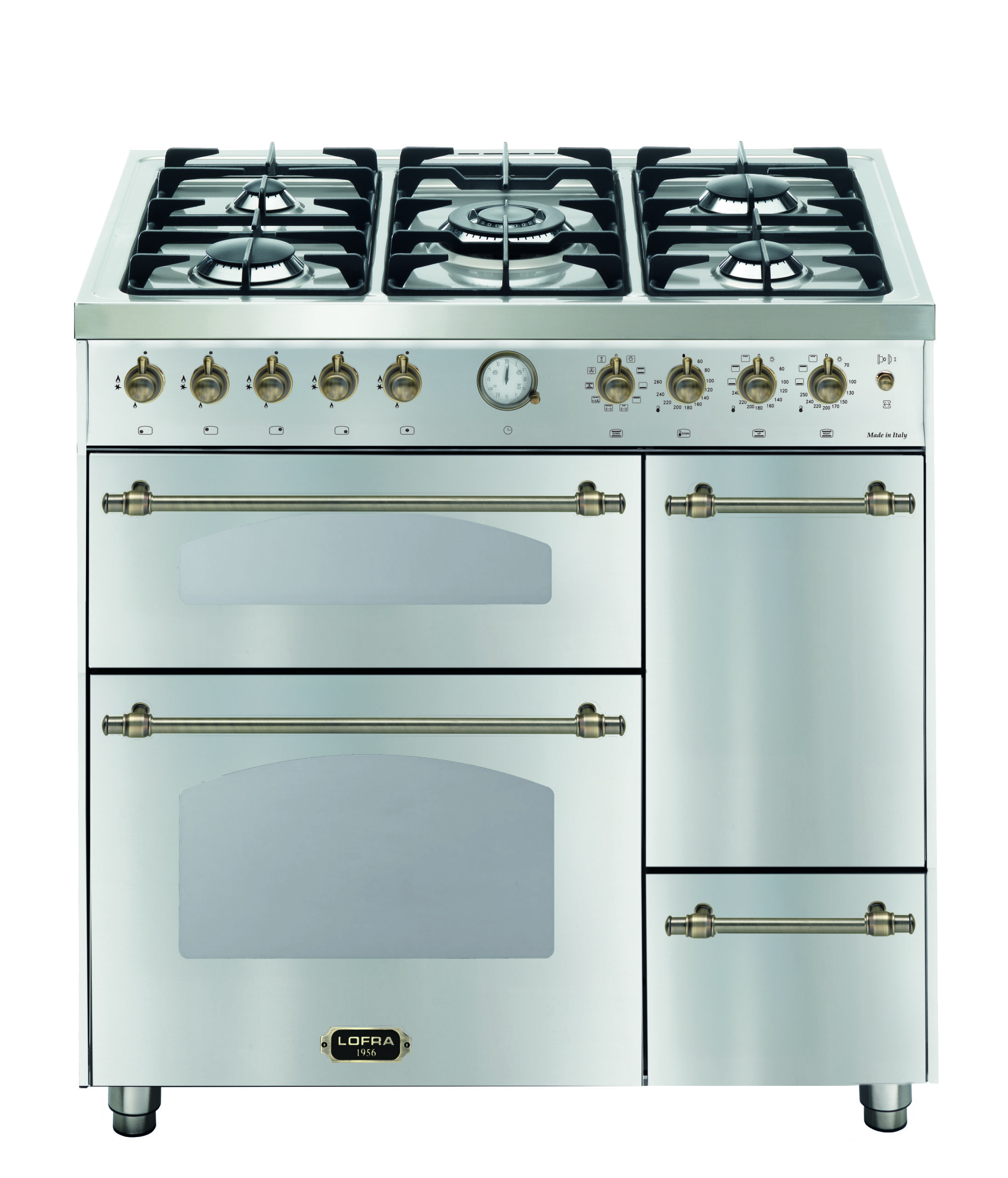 lofra-dolcevita-rst96mf2et-cuisini-re-inox-bronze-5-feux image 1