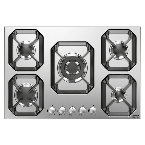 lofra-hls7a0-plaque-gaz-75-cm-inox-4-feux-triple-couronne image 1