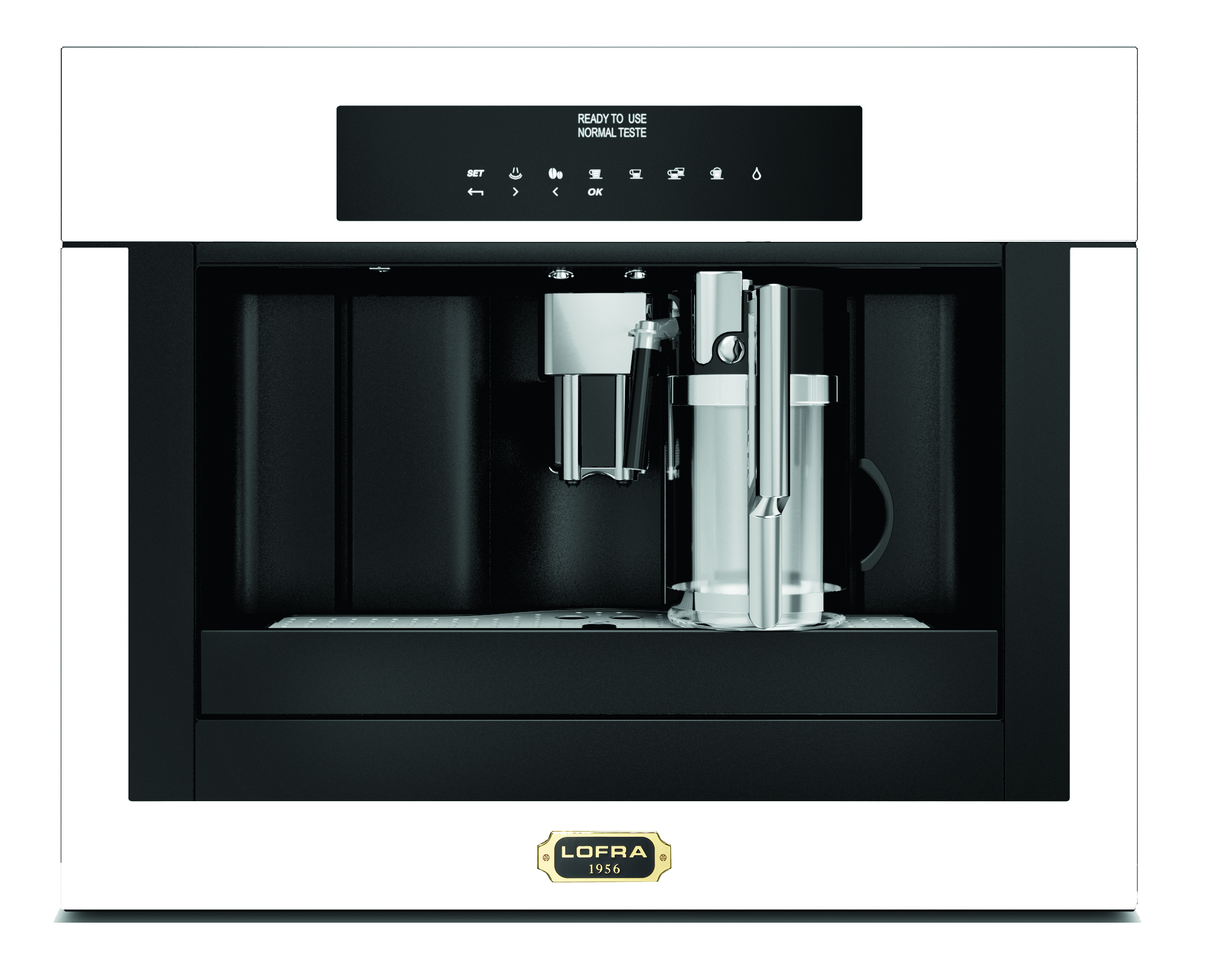 lofra-ybrpb66t-machine-caf-encastrable-blanc-perle-laiton image 1