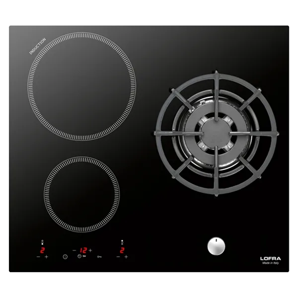 lofra-hin612-table-mixte-gaz-induction-60-cm-verre-noir image 1