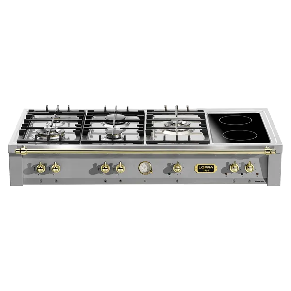 lofra-dolcevita-trs126-5c-plan-de-cuisson-mixte-120-cm-laiton image 1