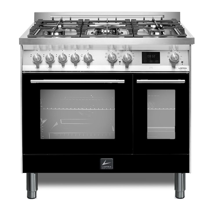 lofra-curva-inox-pnmd96mfte-ae0-cuisini-re-90-cm-noir-mat-5-feux image 1