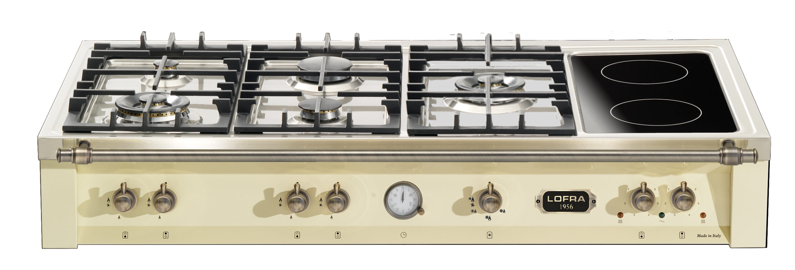 lofra-dolcevita-trbi126-5c-range-top-ivoire-bronze-120-cm image 1