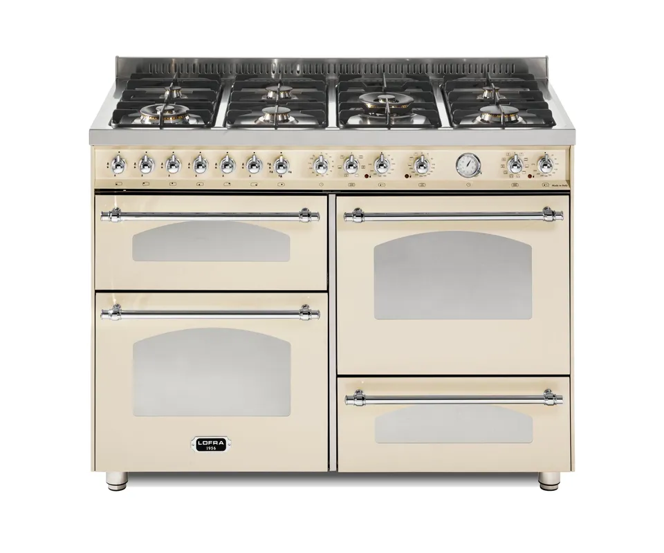 lofra-rbi126smfet-mf-2aeo-cuisini-re-gaz-120-cm-ivoire-chrome image 1