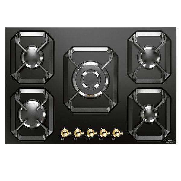 lofra-dolcevita-hrnm7a0-plaque-gaz-70-cm-noir-laiton image 1