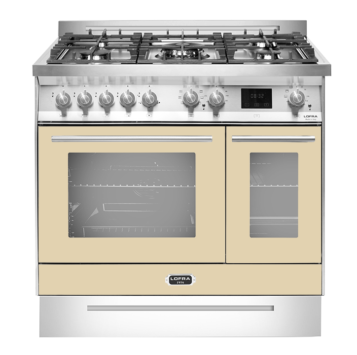 lofra-venezia-pbid96mfte-cuisini-re-90-cm-ivoire-5-feux image 1