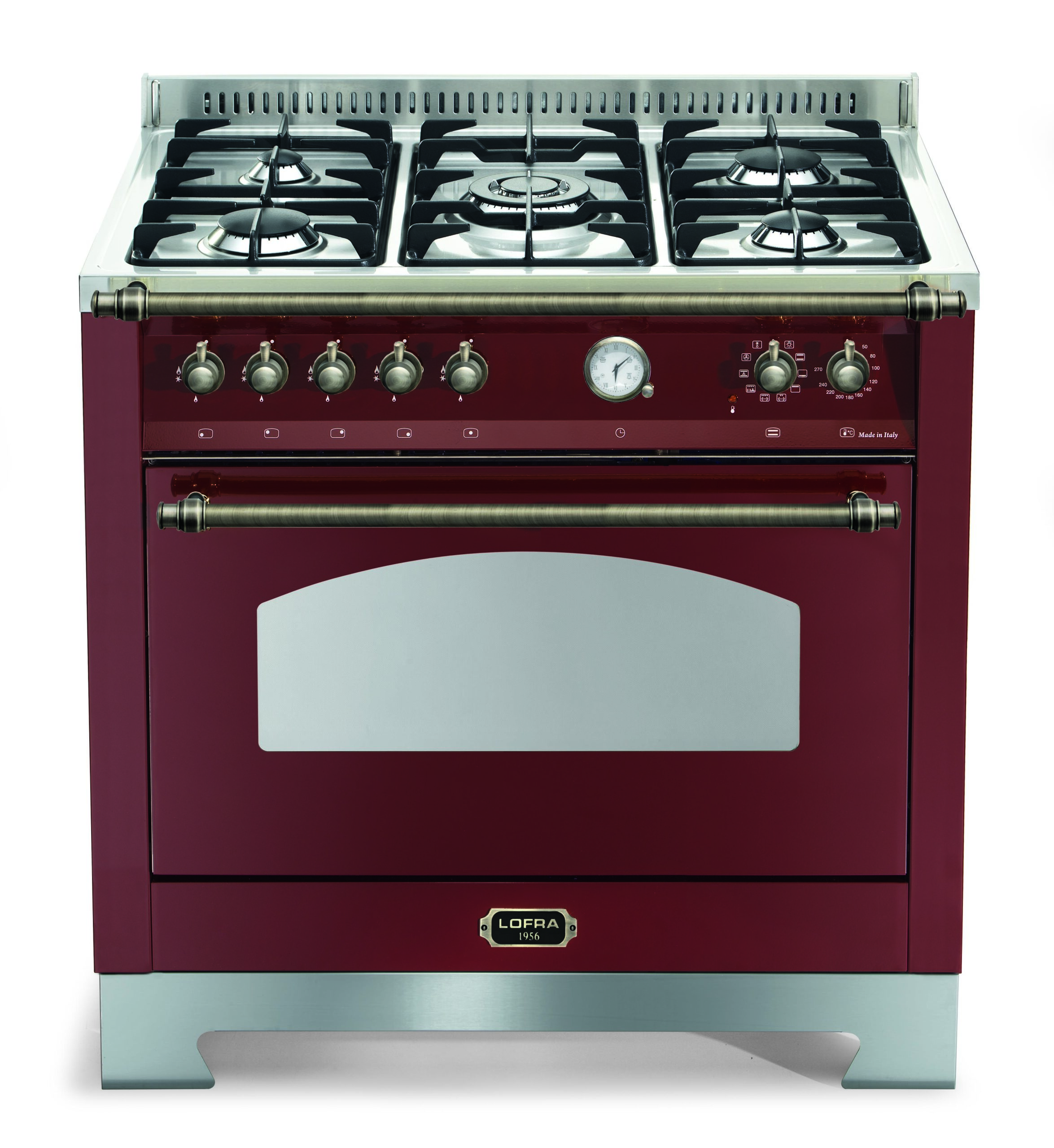 lofra-dolcevita-rrg96mft-ci-cuisini-re-gaz-rouge-bronze-90cm image 1