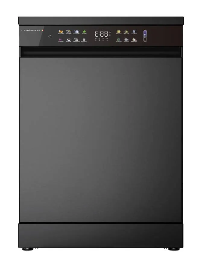campomatic-dw99cb-lave-vaisselle-15-couverts-verre-noir image 1