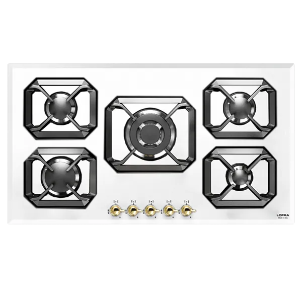 lofra-dolcevita-hrbp9a0-plaque-gaz-90-cm-blanc-laiton image 1