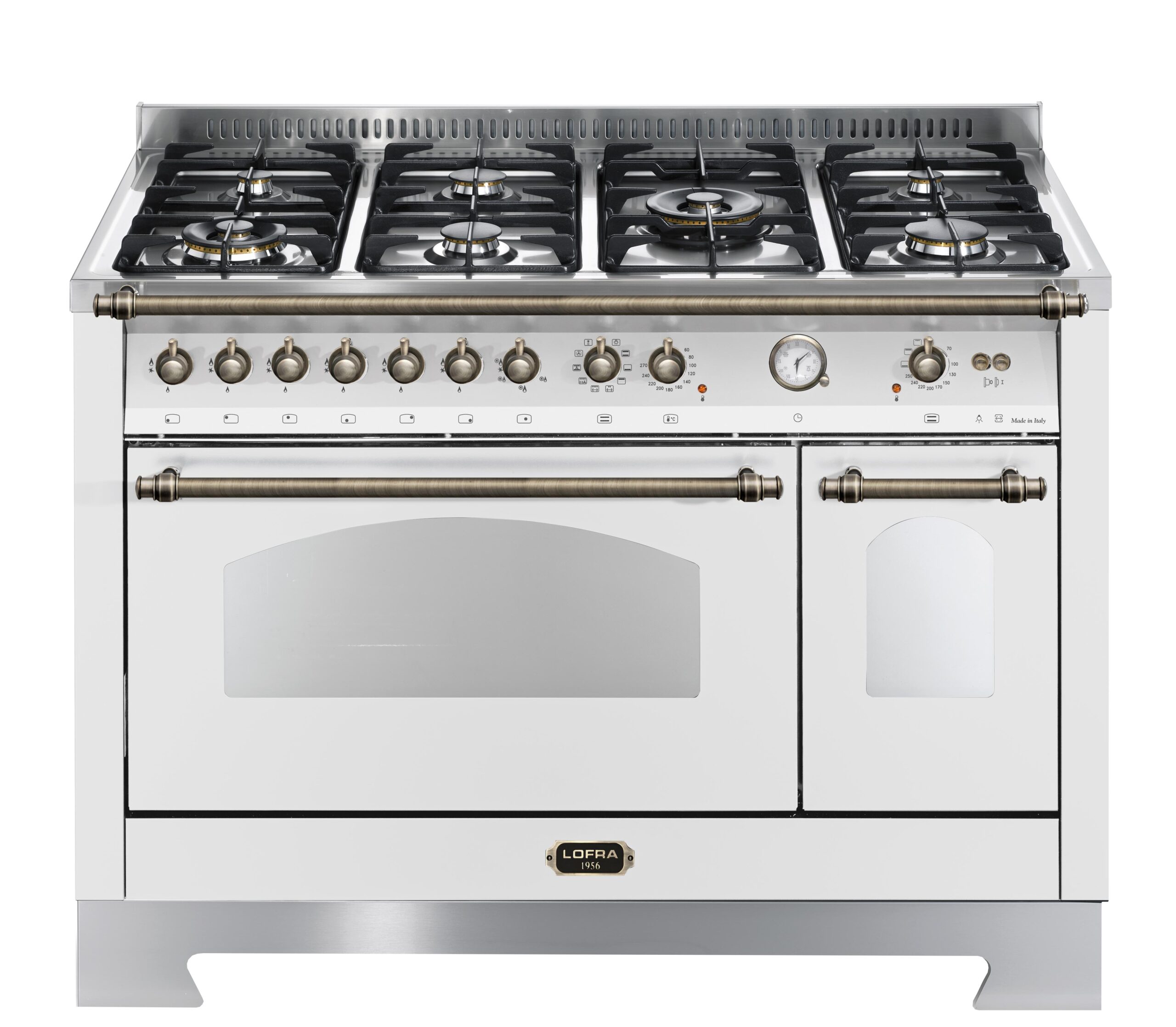 lofra-dolcevita-rbpd126mft-cuisini-re-gaz-blanc-bronze-120cm image 1