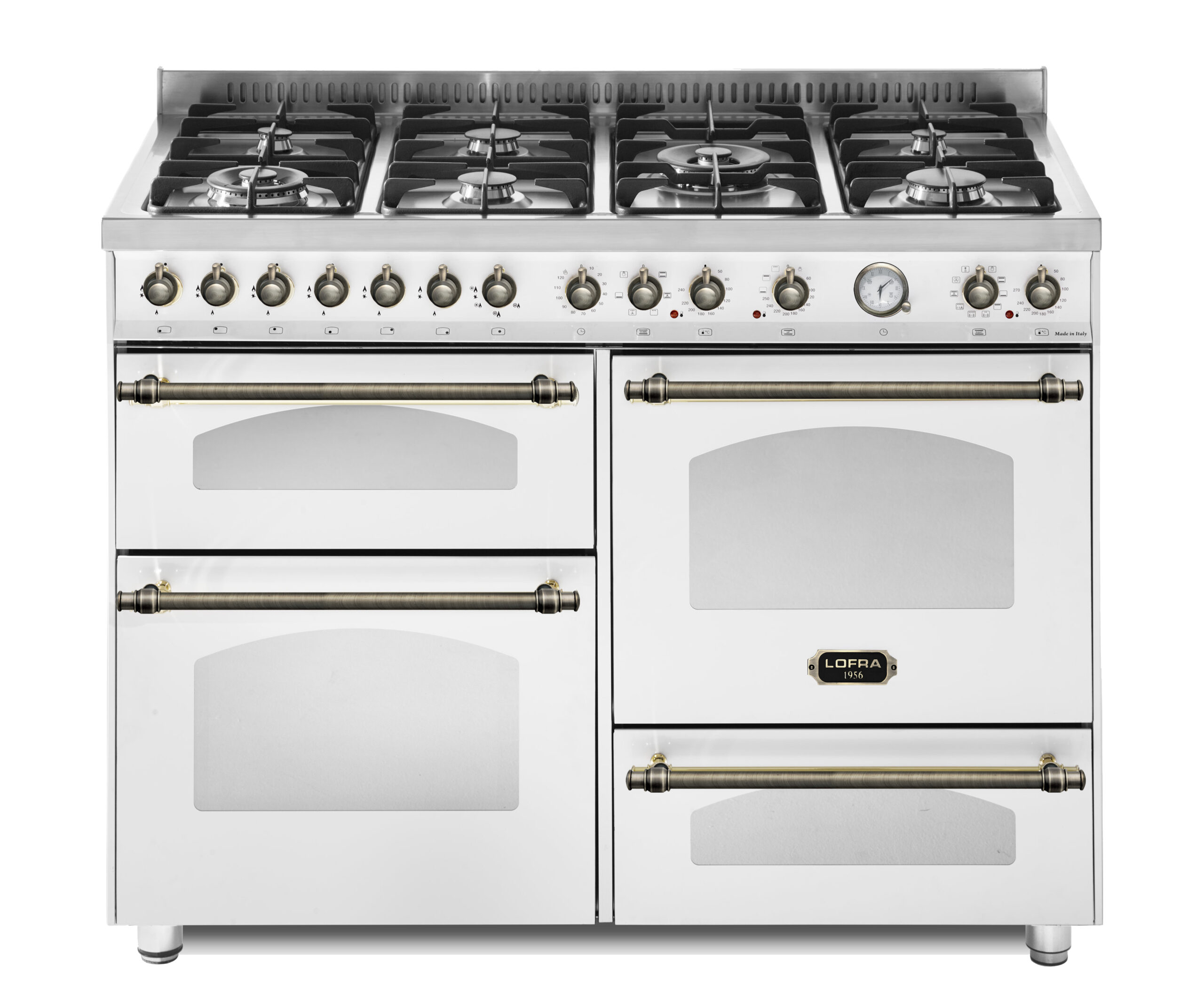 lofra-dolcevita-rbp126smfet-cuisini-re-gaz-120-cm-blanc-bronze image 1