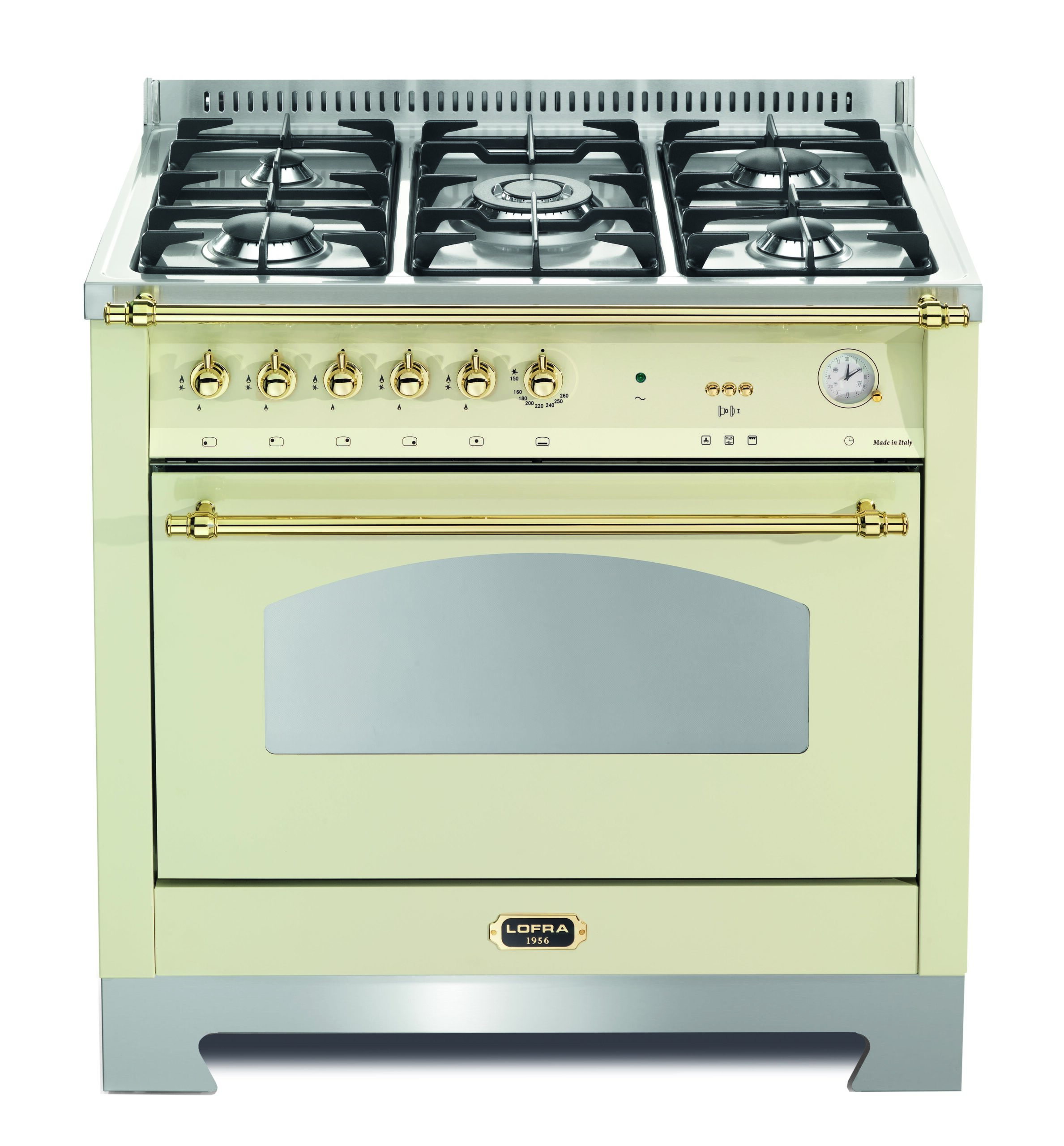 lofra-dolcevita-rbig96gvgt-ci-cuisini-re-ivoire-laiton-4-feux-gaz image 1
