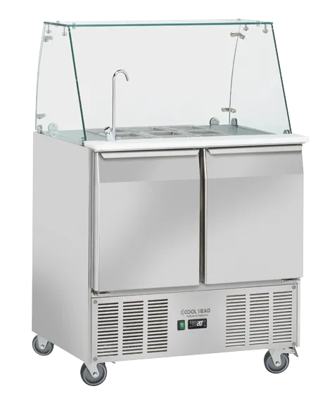 cool-head-inox-bb-90-saladette-gn1-1-top-ouvrable-9-bacs image 1