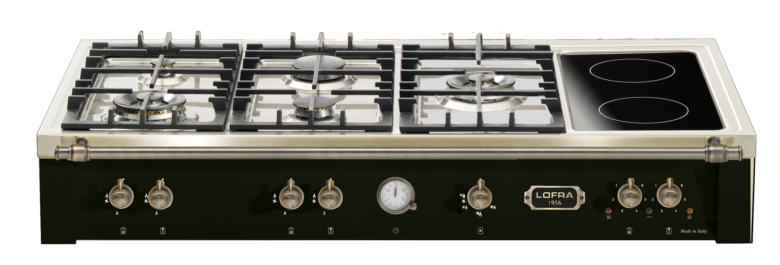lofra-dolcevita-trnm126-5c-plan-cuisson-noir-mat-bronze image 1