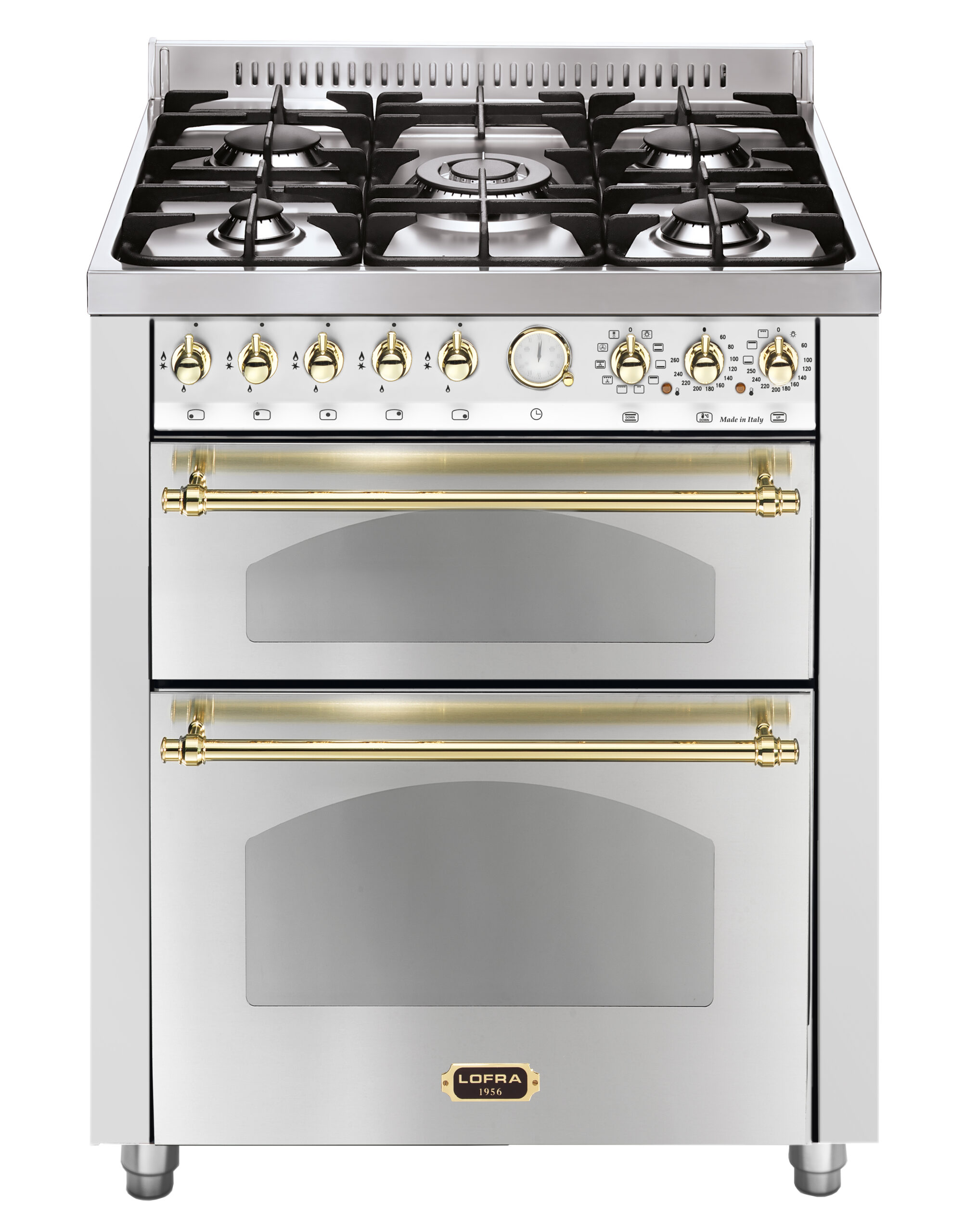 lofra-dolcevita-rsud76mfte-ci-cuisini-re-inox-laiton-5-feux image 1