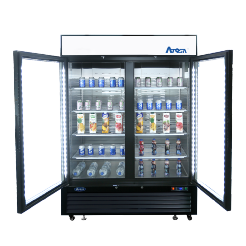 atosa-mcf8723gr-vitrine-r-frig-r-e-2-portes-noire-led image 2