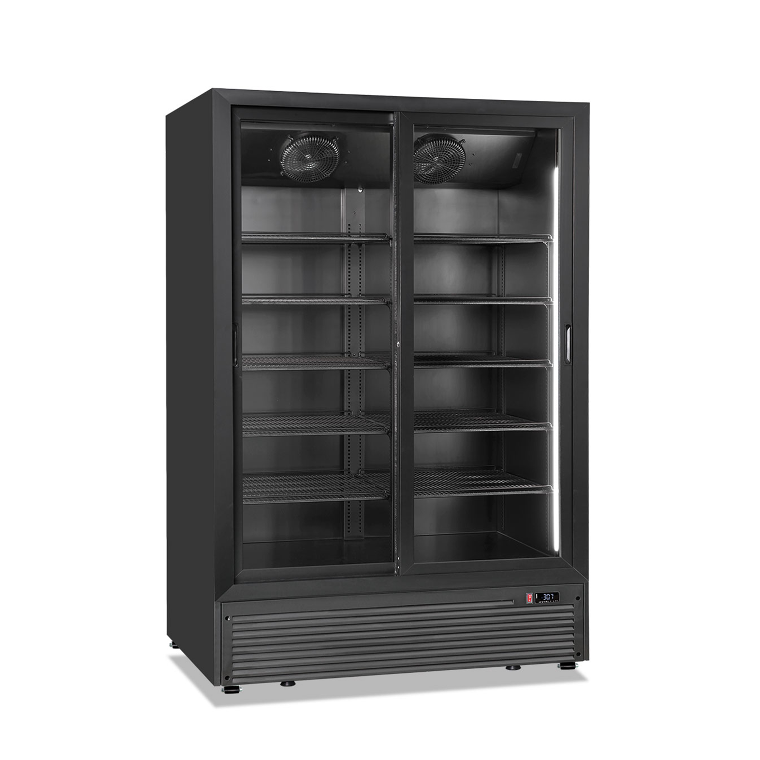 horekus-kcl1300-b-armoire-boissons-double-noire image 1