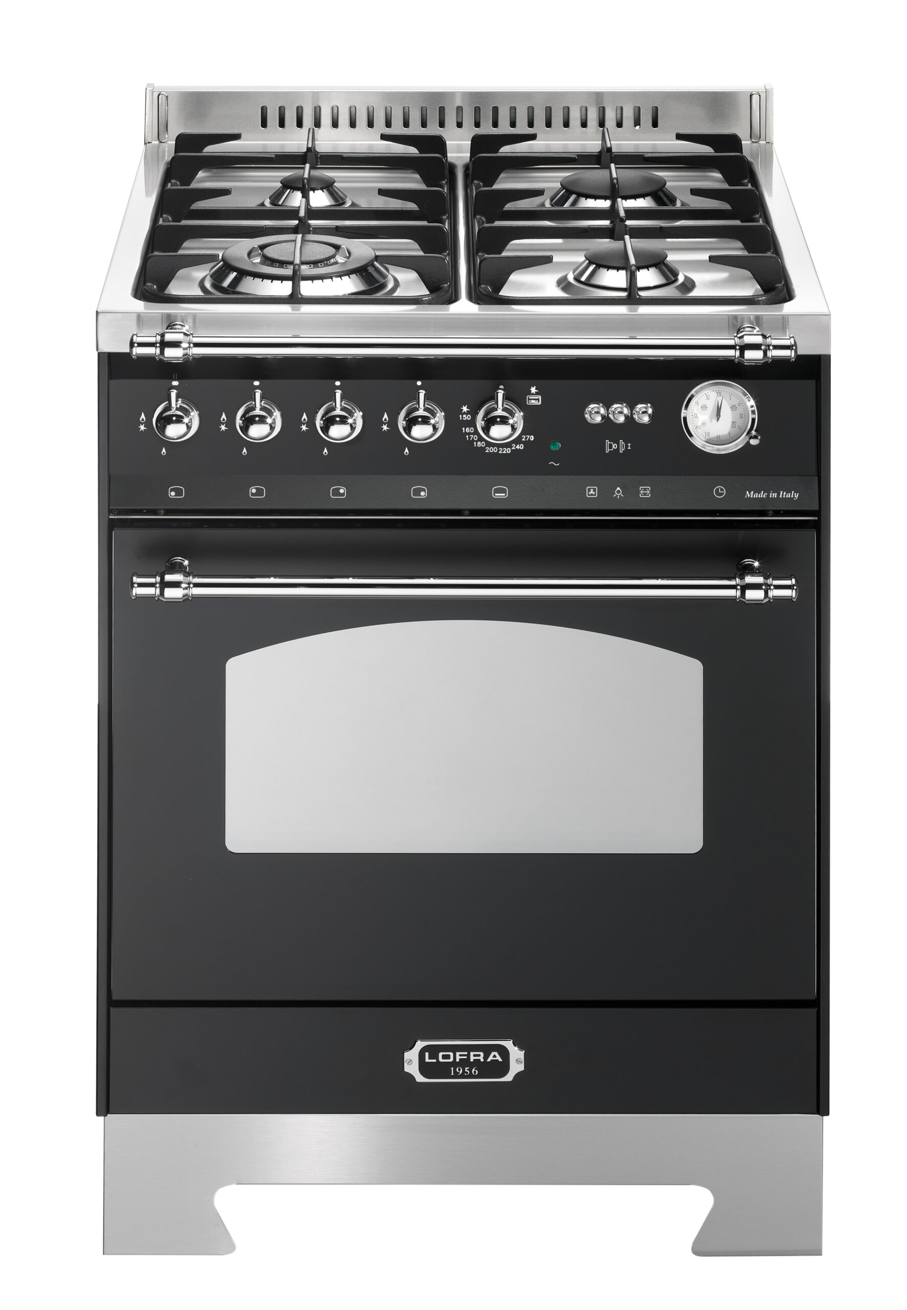 lofra-dolcevita-rnm66gvgt-cuisini-re-60-cm-noir-mat-chrome image 1