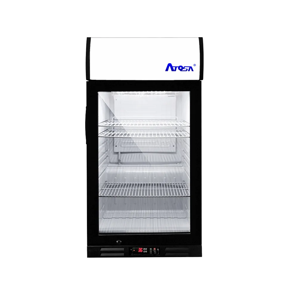 atosa-ctd-3st-vitrine-r-frig-r-e-comptoir-porte-verre-noire image 1