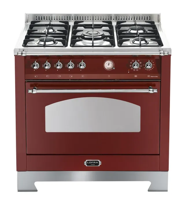 lofra-dolcevita-rrg96mft-ci-cuisini-re-rouge-chrome-90-cm image 1