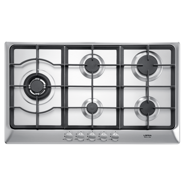 lofra-hds9t0-plaque-gaz-inox-90-cm-4-feux-triple-couronne image 1