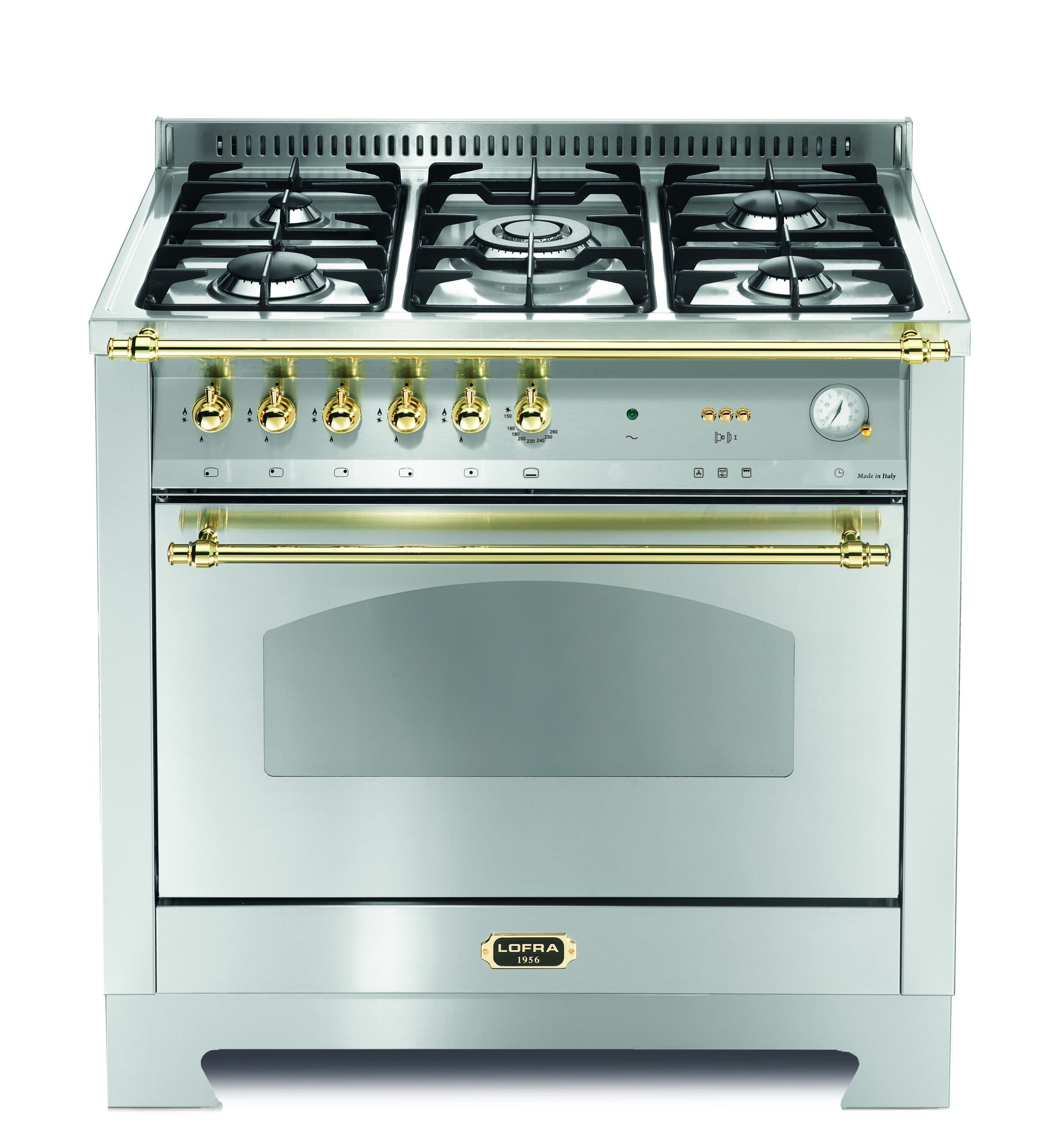 lofra-dolcevita-rsg96gvgt-ci-cuisini-re-90-cm-inox-laiton image 1