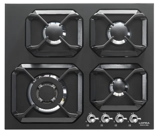 lofra-dolcevita-hrnm6g0-plaque-gaz-60-cm-noir-chrome image 1
