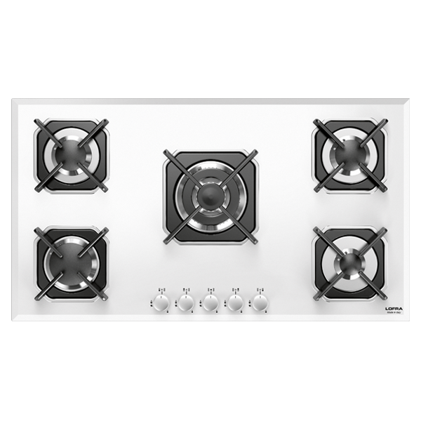 lofra-hgb9e0-plaque-gaz-verre-blanc-90-cm-4-feux image 1