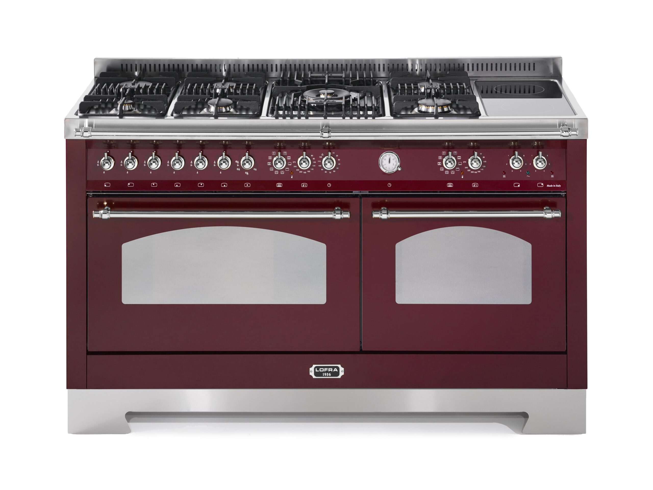 lofra-dolcevita-rrd156mft-cuisini-re-150-cm-rouge-burgundy-chrome image 1