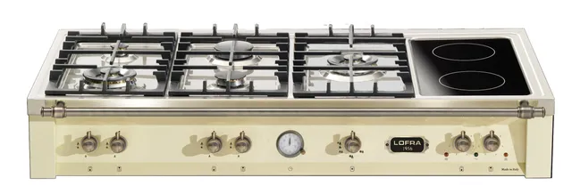 lofra-dolcevita-trbi126-5c-range-top-ivoire-bronze-120-cm image 1